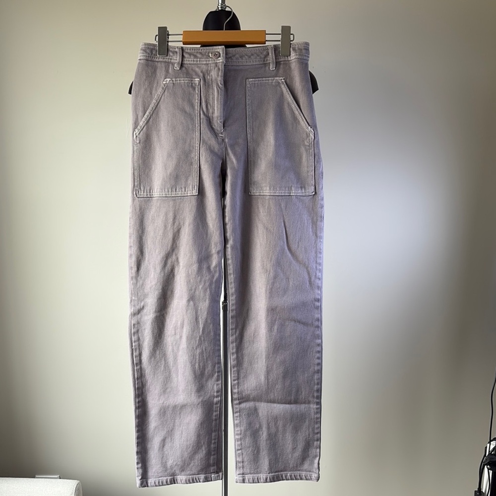 Wilfred Light Lavender Wide-Leg Utility Pants